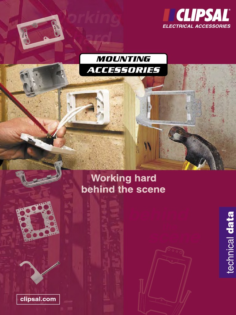 Mounting Accessories Clipsal PDF Cable Electrical Connector