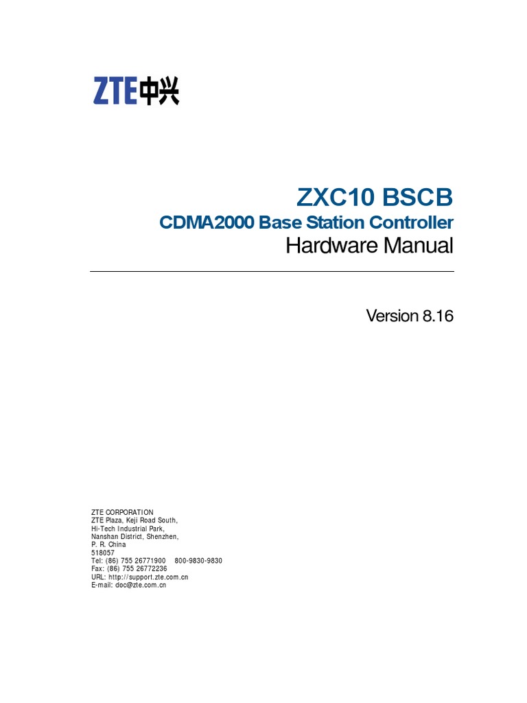 Sjzl20061019-ZXC10 BSCB (V8.16) Hardware Manual | PDF | Ethernet ...