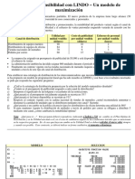 Analisis Sensibilidad Lindo Explicado Mod Maximizacion PDF
