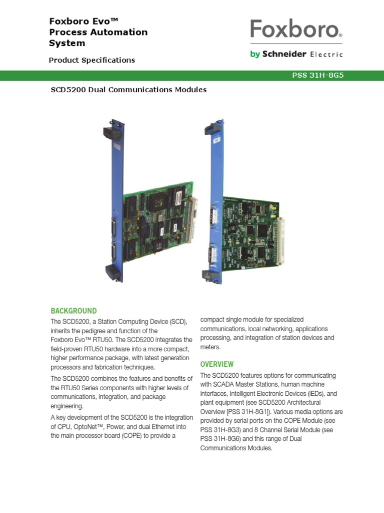 SCD5200 Dual Communications Modules | PDF | Scada | Communications ...