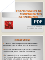 Tranfusión de Componentes Sanguíneos - Pps