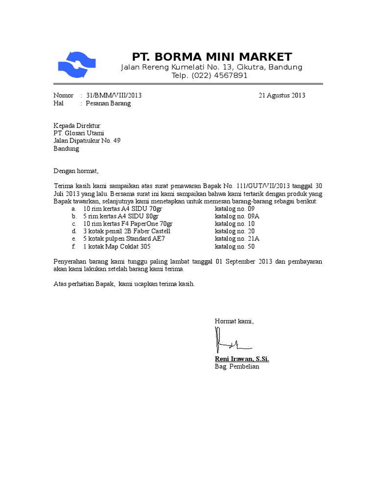 Download 69+ Contoh Surat Balasan Penawaran Terbaik Gratis