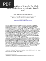 Download Only Three Fingers Write But The Whole Brain Works Is the pen mightier than the word by Ingenioeren SN322049059 doc pdf