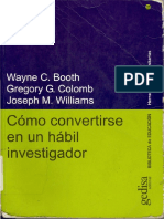 Documents.mx Lisadsdbro Como Convertirse en Un Habil Investigador Wayne c Booth