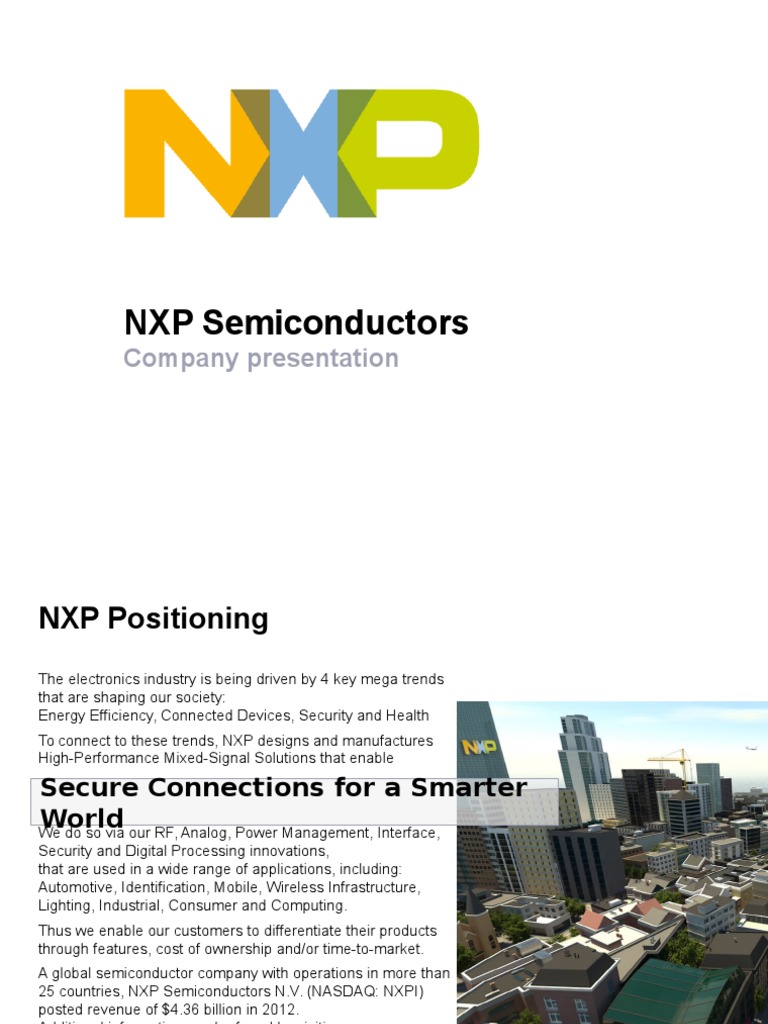 NXP Company Presentation April 2014 | PDF | Radio Frequency ...