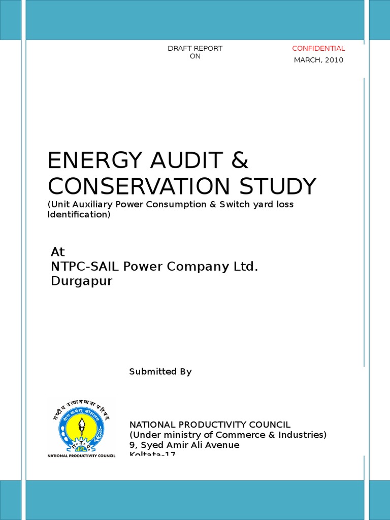 Energy Audit Report for NTPC-SAIL | PDF