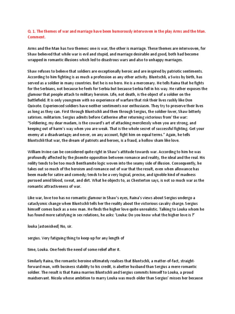 Arms and The Man PDF