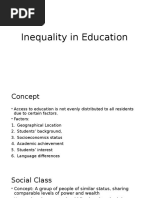 Inequality in Education