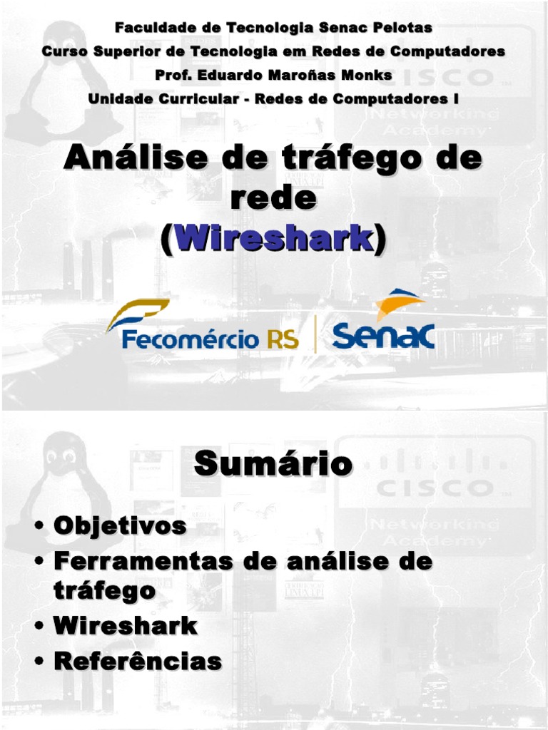 Análise de Tráfego de Rede com Wireshark | PDF | Protocolo de controle ...