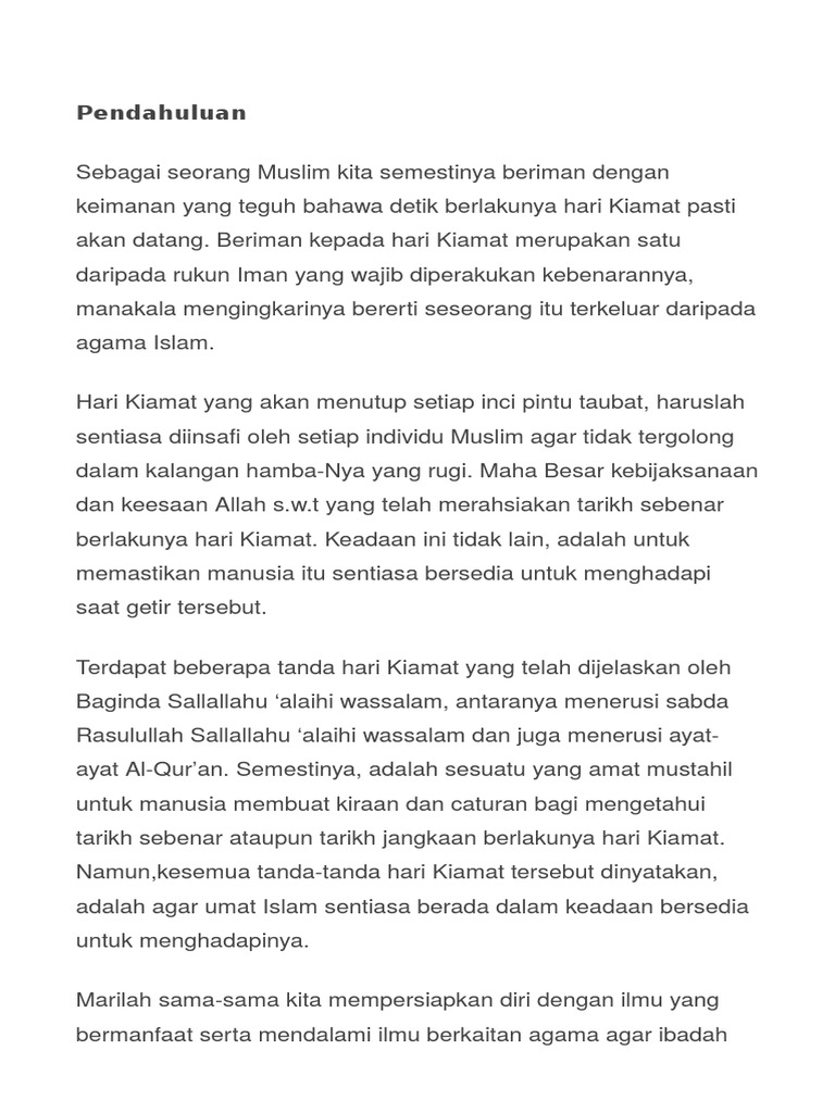 Ciri Ciri Kiamat Sugra Dan Kubra - Ini Cirinya