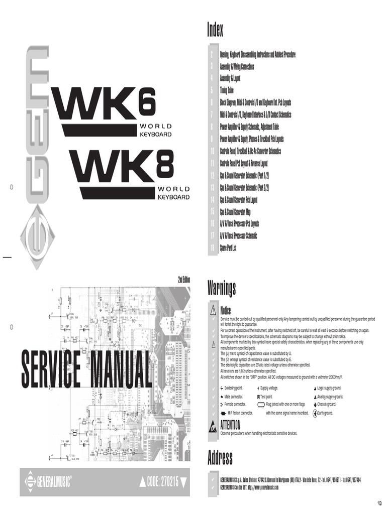 Gem WK6/WK8 Service Manual | PDF | Electrical Connector | Computer Keyboard