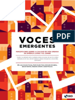 BID 2016 Voces Emergentes. Percepciones Sobre Calidad de Vida Urbana en Latinoamérica, 302 Pp