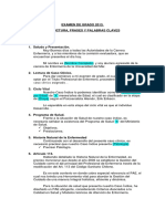 EXAMEN GRADO 2013 ESTRUCTURA FRASES PALABRAS CLAVES