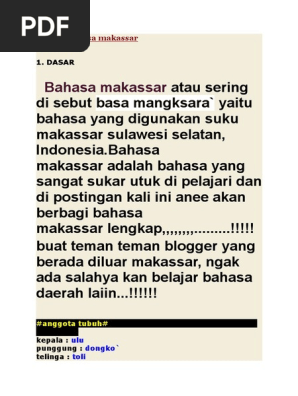 Belajar Bahasa Makassar
