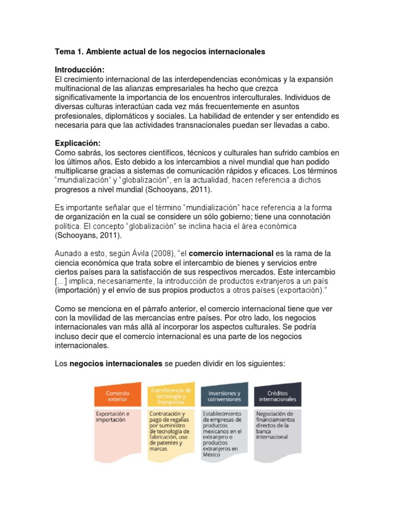 Negocios Internacionales y Globalización | PDF | Globalización ...