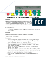 lesson 7 managing a differentiated classroom