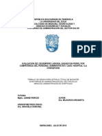 Evaluación Del Desempeño Laboral Basado en Perfil Por Competencia Del Personal Administrativo Caso: Hospital I La Concepción