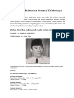 Presiden Indonesia Beserta Kabinetnya