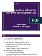 Nonlinear Analysis of Concrete Wall Buildings Using Opensees