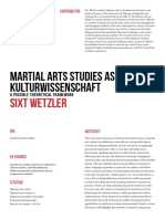 Martial Arts Studies As Kulturwissenschaft PDF