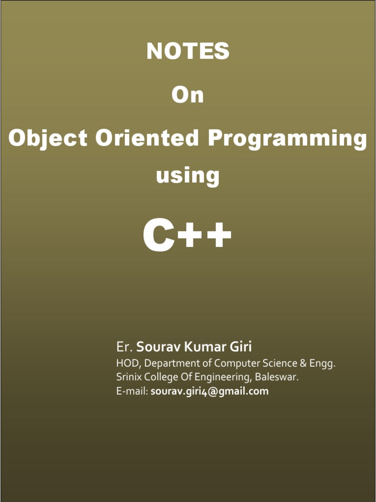 C++ Object-Oriented Programming Notes | PDF | Control Flow ...