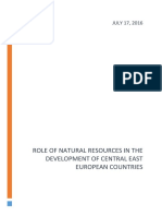 Role of Natural Resources in The Development of Central East European Countries