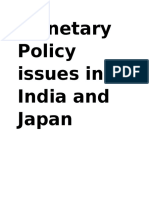 Monetary Policy Issues in India and Japan