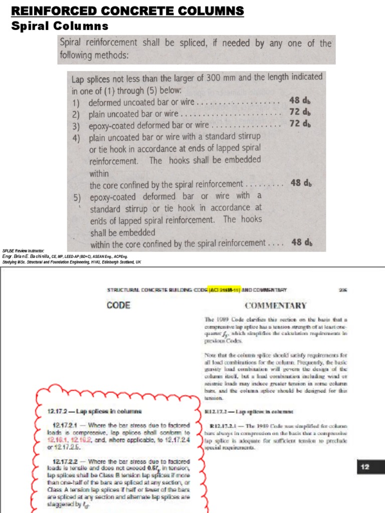 Lap Splice Requirements in Columns | PDF | Civil Engineering | Building ...