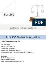 BUSL250: Welcome To Business Law!
