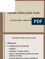 Obrada Mleka Posle Muze