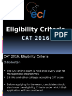 CAT 2016 Eligibility Criteria