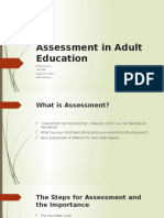 Cur 528 Assessment in Adult Education