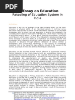 Download An Essay on Education - Analysis of Education System in India What we need to modify by Amit Bhushan SN32214971 doc pdf