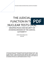 The International Judicial Function in The Nuclear Tests Case (NZ)