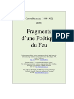 G. Bachelard, Fragment d'Une Poétique Du Feu, 1988.