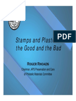 Stamps and Plastics - The Good and The Bad: Roger Rhoads