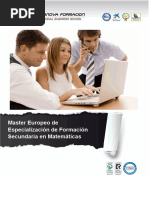 Master Europeo de Especialización de Formación Secundaria en Matemáticas
