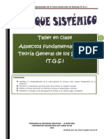 TALLER Aspectos Fundamentales de La Teoría General de Los Sistemas (T.G.S.)