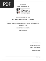 Research Question For Transfer of Property Act