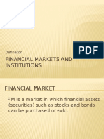 Financial Markets and Institutions