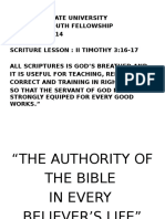 The Authority of The Bible