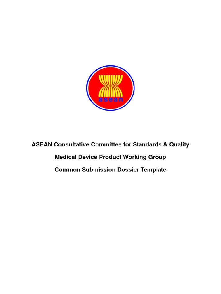 ASEAN Common Submission Dossier Guide | PDF | Medical Device | Clinical ...