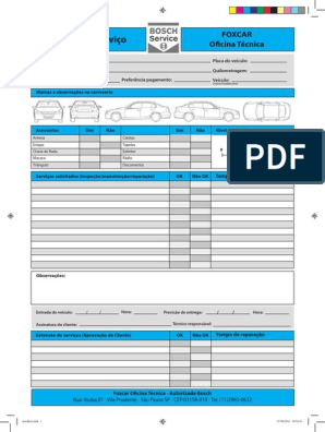 Listagem de Oficinas. Link PDF, PDF, Carro