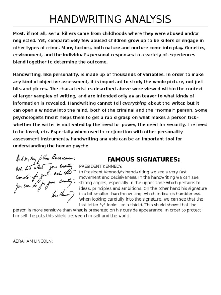 Handwriting Packet | Download Free PDF | Serial Killer | Nature Versus ...