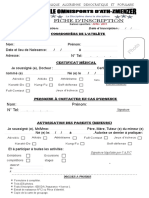 Fiche D'inscription