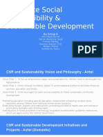 Corporate Social Responsibility & Sustainable Development