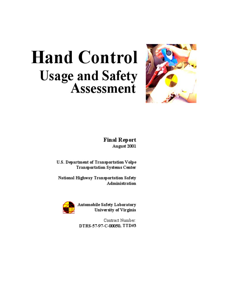 Hand Control Safety Assessment Report | PDF | National Highway Traffic ...