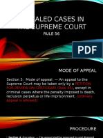 Appealed Cases in the Supreme Court