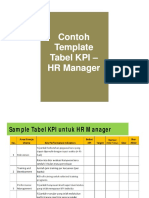 Contoh Tabel KPI HR Manager