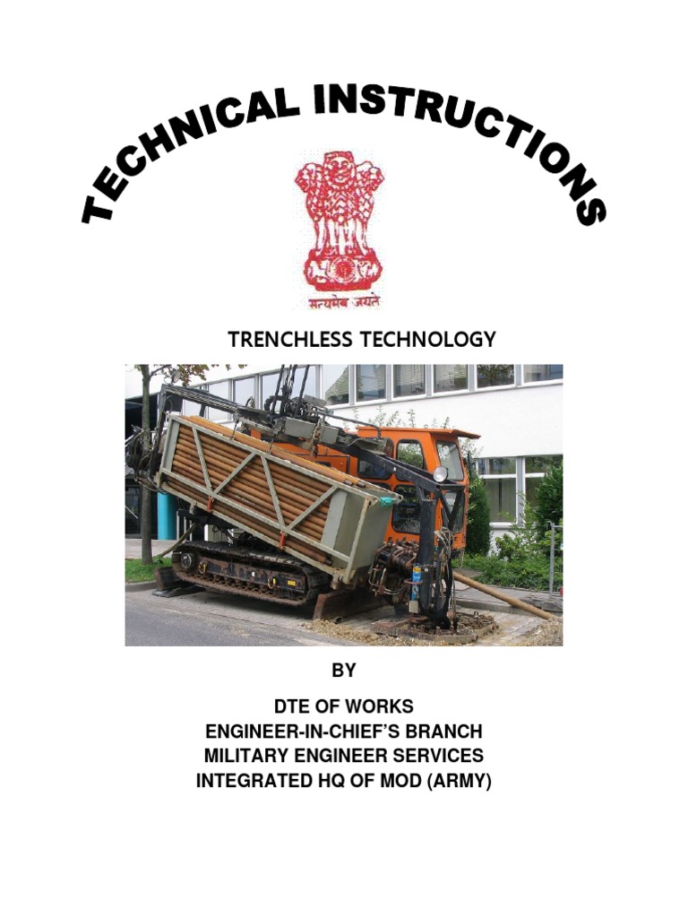 Technical Instructions on Trenchless Technology | PDF | Tunnel ...